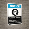 Notice: Safety Glasses Required ANSI - Wall Sign Notice: Safety Glasses Required ANSI - Wall Sign