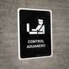 Customs Control Black Spanish Portrait - Wall Sign