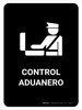 Customs Control Black Spanish Portrait - Wall Sign