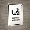 Customs Control White Spanish Portrait - Wall Sign