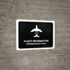 Flight Information Black Bilingual Spanish Landscape Portrait - Wall Sign