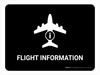 Flight Information Black Landscape - Wall Sign Flight Information Black Landscape - Wall Sign