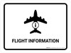 Flight Information White Landscape - Wall Sign