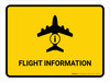 Flight Information Yellow Landscape - Wall Sign Flight Information Yellow Landscape - Wall Sign