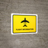 Flight Information Black Spanish Landscape - Wall Sign