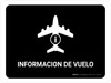 Flight Information Black Spanish Landscape - Wall Sign