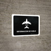 Flight Information With Down Arrow Black Spanish Landscape - Wall Sign