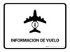 Flight Information White Spanish Landscape - Wall Sign