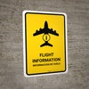 Flight Information Black Portrait - Wall Sign