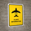 Flight Information Yellow Portrait - Wall Sign