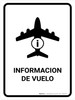 Flight Information White Spanish Portrait - Wall Sign