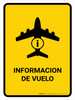 Flight Information Yellow Spanish Portrait - Wall Sign