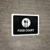 Food Court Black Landscape - Wall Sign