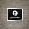 Food Court Black Spanish Landscape - Wall Sign