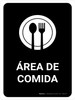 Food Court Black Spanish Portrait - Wall Sign Food Court Black Spanish Portrait - Wall Sign