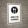 Food Court White Spanish Portrait - Wall Sign