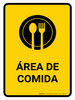 Food Court Yellow Spanish Portrait - Wall Sign Food Court Yellow Spanish Portrait - Wall Sign