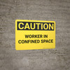 Caution: Confined Space Worker - Wall Sign Caution: Confined Space Worker - Wall Sign
