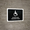 Handicapped Access Black Spanish Landscape - Wall Sign