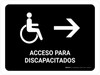 Handicapped Access With Right Arrow Black Spanish Landscape - Wall Sign Handicapped Access With Right Arrow Black Spanish Landscape - Wall Sign