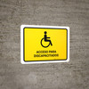 Handicapped Access Yellow Spanish Landscape - Wall Sign Handicapped Access Yellow Spanish Landscape - Wall Sign