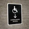 Handicapped Access With Down Arrow Black Portrait - Wall Sign Handicapped Access With Down Arrow Black Portrait - Wall Sign