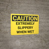 Caution: Extremely Slippery When Wet - Wall Sign Caution: Extremely Slippery When Wet - Wall Sign