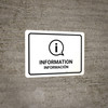 Information White Bilingual Spanish Landscape - Wall Sign