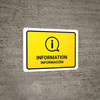 Information Yellow Bilingual Spanish Landscape - Wall Sign