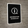 Information Black Bilingual Spanish Portrait - Wall Sign