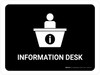Information Black Portrait - Wall Sign