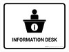 Information White Portrait - Wall Sign Information White Portrait - Wall Sign
