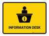 Information Yellow Portrait - Wall Sign Information Yellow Portrait - Wall Sign