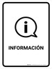 Information White Spanish Portrait - Wall Sign