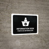 Information Desk Black Bilingual Spanish Landscape - Wall Sign