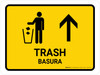 Information Desk With Up Arrow Yellow Landscape - Wall Sign Information Desk With Up Arrow Yellow Landscape - Wall Sign