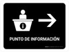 Information Desk With Right Arrow Black Spanish Landscape - Wall Sign Information Desk With Right Arrow Black Spanish Landscape - Wall Sign