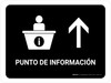 Information Desk With Up Arrow Black Spanish Landscape - Wall Sign Information Desk With Up Arrow Black Spanish Landscape - Wall Sign