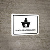 Information Desk White Spanish Landscape - Wall Sign
