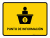Information Desk Yellow Spanish Landscape - Wall Sign