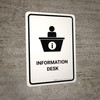 Information Desk White Portrait - Wall Sign Information Desk White Portrait - Wall Sign