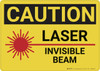 Caution: Laser Invisible Beam - Wall Sign Caution: Laser Invisible Beam - Wall Sign