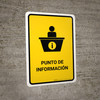 Information Desk Yellow Spanish Portrait - Wall Sign