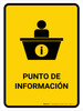 Information Desk Yellow Spanish Portrait - Wall Sign