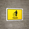 Trash Yellow Landscape - Wall Sign