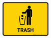 Trash Yellow Landscape - Wall Sign