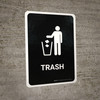 Trash Black Portrait - Wall Sign Trash Black Portrait - Wall Sign