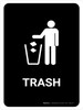 Trash Black Portrait - Wall Sign Trash Black Portrait - Wall Sign