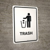 Trash White Portrait - Wall Sign Trash White Portrait - Wall Sign