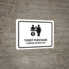 Ticket Purchase White Bilingual Spanish Landscape - Wall Sign